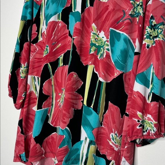 JM Collection Multicolor Floral Blouse - Picture 5 of 6